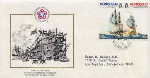 Montserrat, First Day Cover, Ships, Americana