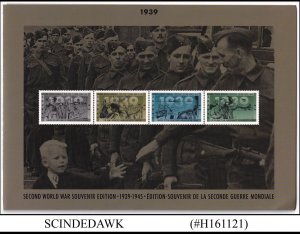 CANADA - 1989 SECOND WORLD WAR SOUVENIR EDITION - FOLDER ( 1-FDC & 4-STAMPS MNH)