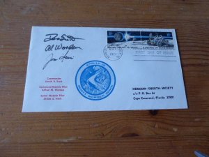 1971 Space USA Cover with Apollo 15 astronauts preprint autographs