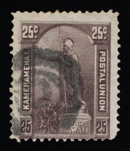 VERY NICE GENUINE HAWAII SCOTT #47 F-VF USED 1882-86 DARK VIOLET ON WOVE PAPER