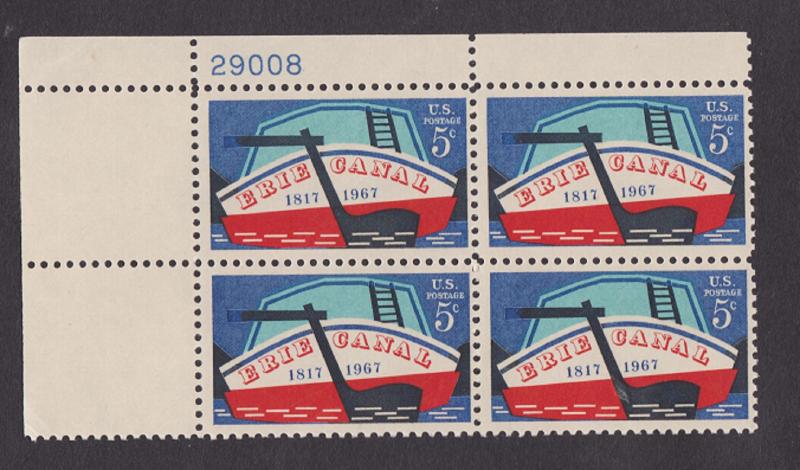 1335 Erie Canal MNH Plate Block UL