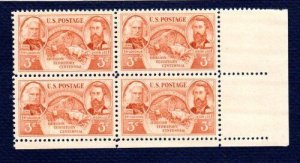 1948 Oregon Terrority Block of 4 3c Postage Stamps, Sc# 964, MNH, OG