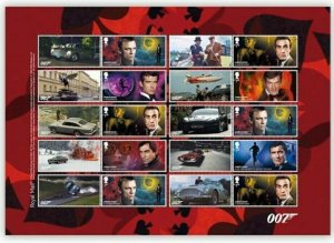 LS122 GB 2020 James Bond 007 Smiler sheet UNMOUNTED MINT