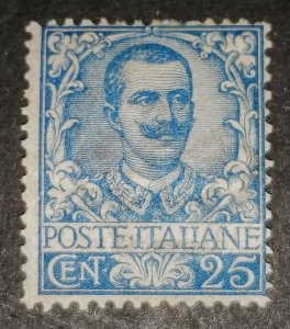 Italy 25c 1901 MH Sassone nr. 73 cat. value 140 euros