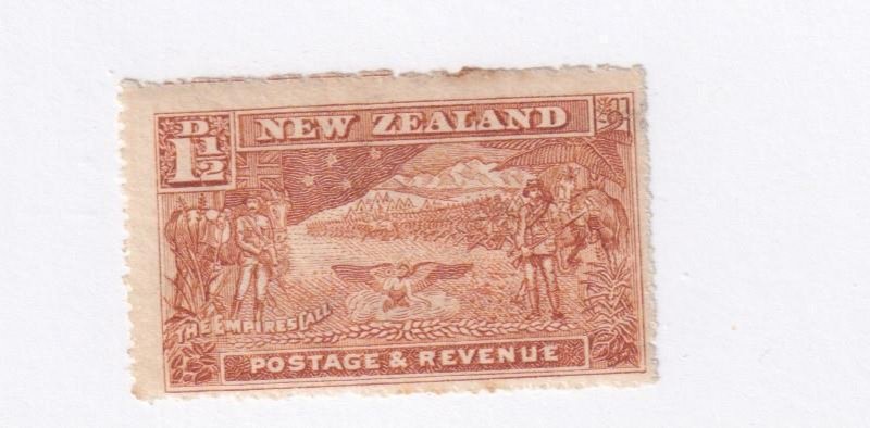 NEW ZEALAND # 101 VF-MLH 1.5d BOER WAR WE WILL FIGHT THEM ON THE BEACHES