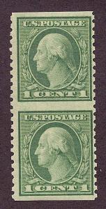 538a MNH,  1c. Washington, Imperf Pair,  scv: $125,  Free Insured Shipping