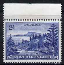 Norfolk Island 1959 Ball Bay 2s deep blue unmounted mint,...