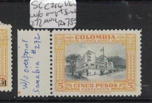 Colombia SC C216 Var W/o Overprint Somabia 272 MOG (3hcn)