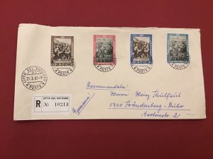 Vatican 1963 Registered  Postal Cover R42358