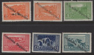 ALBANIA   178-183  MNH SHORT SET