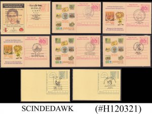 INDIA 2015-18 SELECTED SPECIAL POSTCARDS WITH SPECIAL CANCL. ALL DIFFERENT 8nos