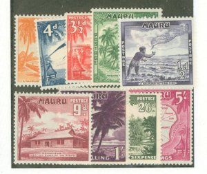 Nauru #39-47 Mint (NH) Single (Complete Set)
