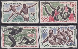 Central African Republic Sc #C20-C23 Mint Hinged