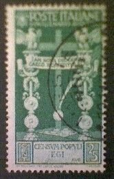 Stamps, Italy, Scott #380, used(o), 1937, Augustus, Roman Standards, 25cts