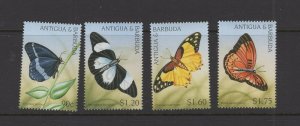 Antigua #2039-42 (1997 Butterflies set)  VFMNH  CV $5.50