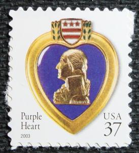 US #3784 MNH Single, Purple Heart, SCV $.75 L12 