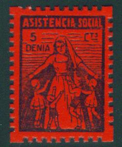 SPAIN Civil War Republic DENIA Label GG 497