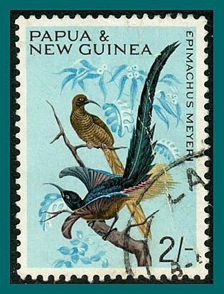 Papua New Guinea 1965 Brown Sicklebill, used #194,SG67