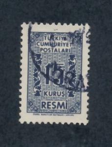 Turkey 1962 Scott o79 used - 15k, Numeral