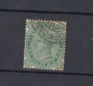 Aden India QV 2A 6p Used In Aden SG259 VFU JK3511