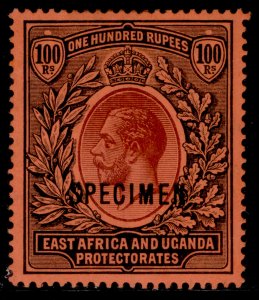 EAST AFRICA & UGANDA GV SG62s, 100r purple & black/red M MINT. Cat £750 SPECIMEN