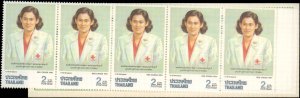 Thailand #1384, Complete Set, Unexploded Bklt, 1991, Royalty, Red Cross, NH