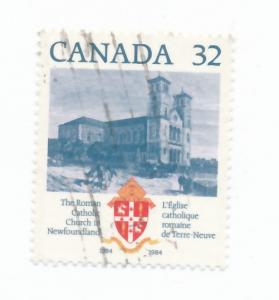 Canada 1984 - Scott 1029 used - 32c, Catholic Church