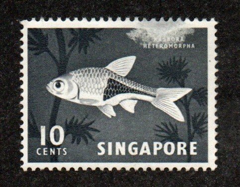 Singapore 57a Mint Never Hinged. Color error.  Scrape