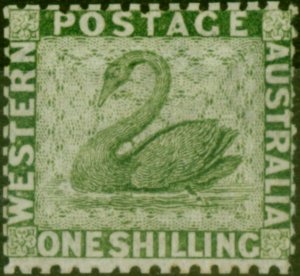 Western Australia 1868 1s Sage-Green SG62 Fine & Fresh LMM