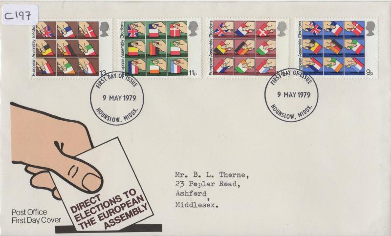 C197 - ILLUSTRATED FDC MAY 1979 - DIRECT ELECTIONS TO THE EUROPEAN ASSEMBLY