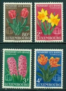 Luxembourg #300-303  Mint  VF  NH  Scott $8.75  Flowers