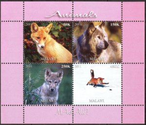 Malawi 2011 Animals Fox Wolves MNH Cinderella !