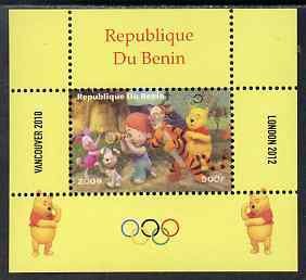 BENIN - 2009 - Olympics, Winnie the Pooh #2-Perf De Luxe Sheet-MNH-Private Issue