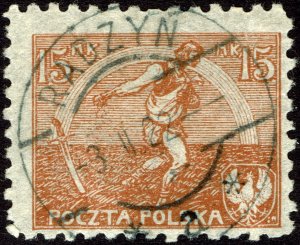 Poland #155  Used - Sower and Rainbow (1921)