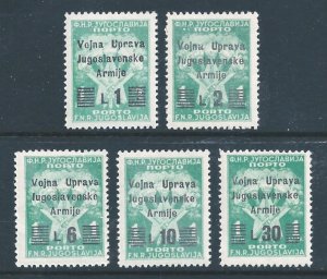 Yugoslavia Istria & The Slovene Coast #J20-4 NH Yugoslavia Postage Dues Ovptd.