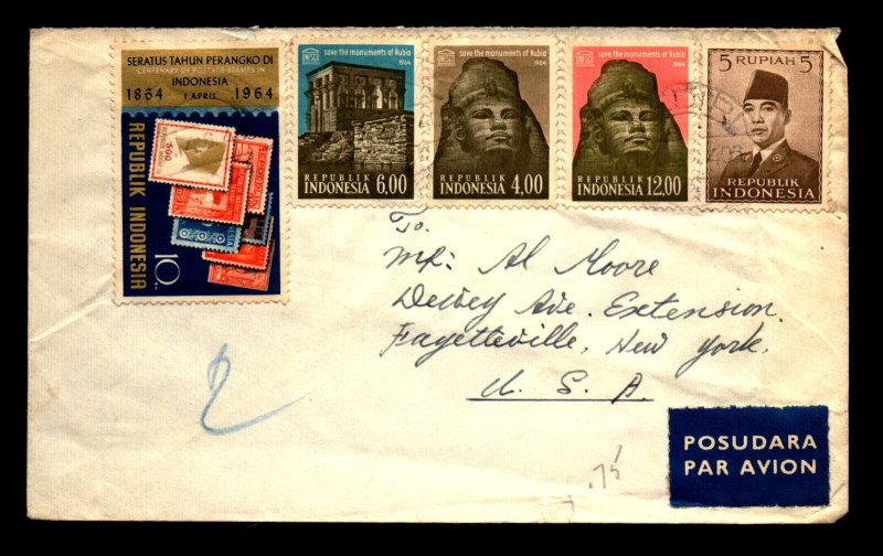 Indonesia 1964 - Centenary of Postage Stamps - Airmail - F31208 