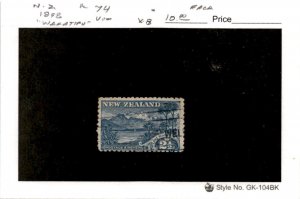 New Zealand, Postage Stamp, #74 Used, 1898 Lake Wakatipu (AB)