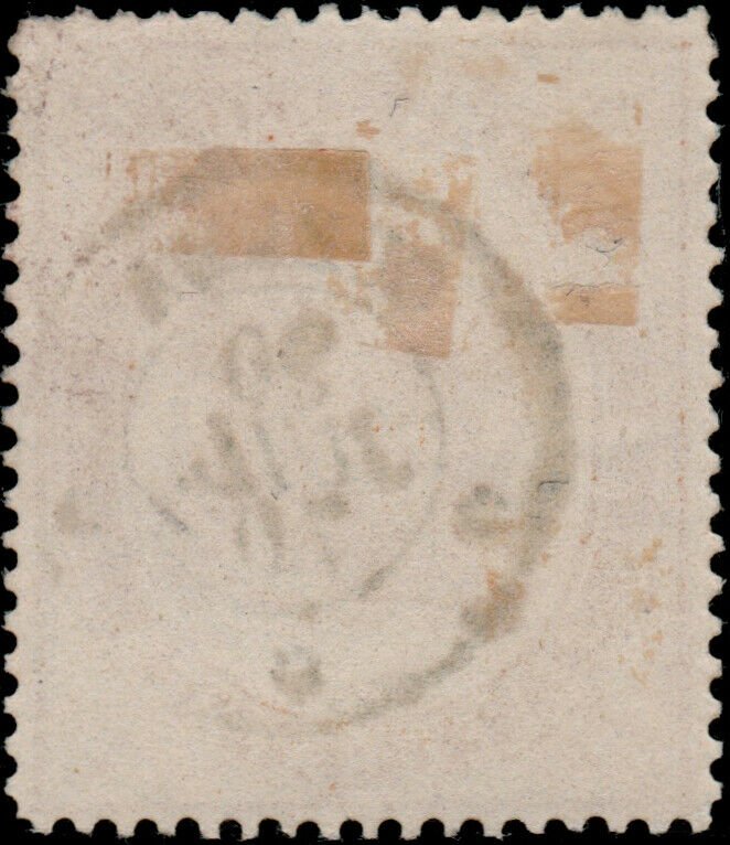 FRANCE - 1868 - Télégraphes Yv.7 1fr orange dentelé - obl.  GUELMA , Algérie 