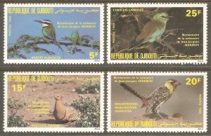 DJIBOUTI Sc# 590 - 593 MNH FVF Set4 Audubon Birds