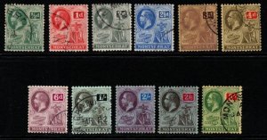 MONTSERRAT SG49/59 1916-22 DEFINITIVE SET FINE USED