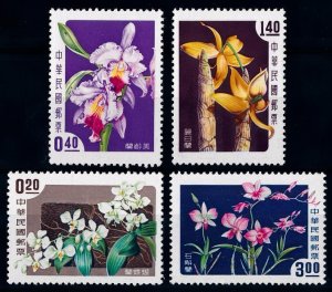 RO China 1958 Beautiful Orchids in Natural Colors (4v Cpt) MNH CV$18