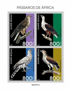 2021/10- GUINEA BISSAU- BIRDS OF AFRICA                      4V    MNH **