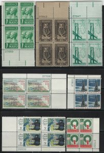 UNITED STATES - PLATE BLOCKS MINT LOT #3 MNH 