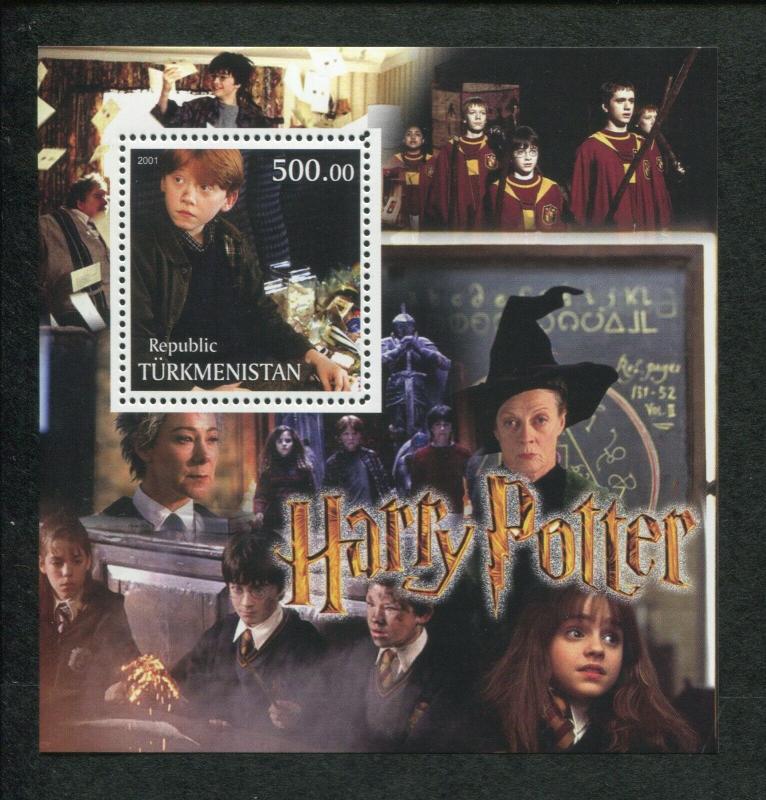 Turkmenistan Harry Potter Ron Weasley Commemorative Souvenir Stamp Sheet