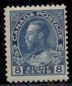 CANADA #115, 8¢ blue, fresh og, NH, F/VF, Scott $92.50