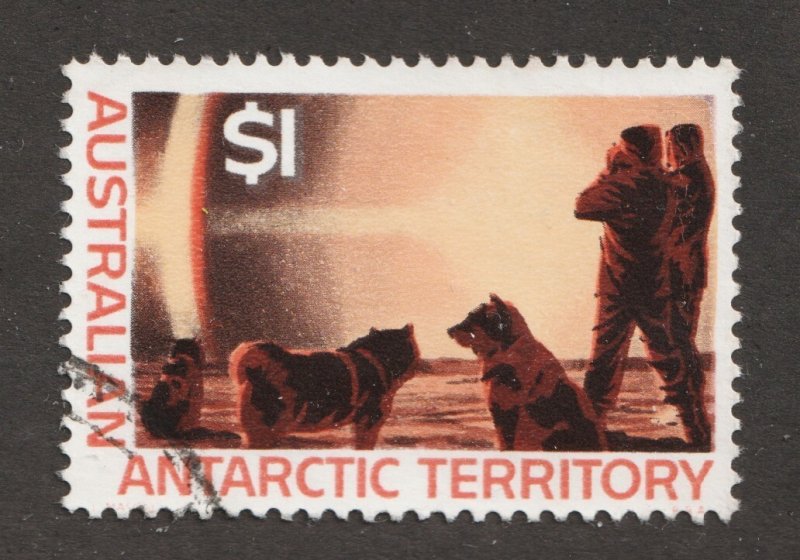1966 Australian Antarctic Territory Sc #L18 - $1 Winter Scene Used Cv$12.00