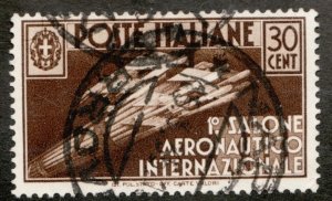 1935 Italy Sc #346 - 30¢ Salone Aeronautico Internazionale Used stamp Cv$6.50