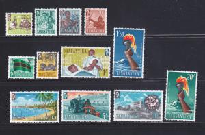 Tanganyika 45-56 Set MNH Various