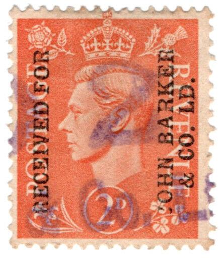 (I.B) George VI Commercial Overprint : John Barker & Co Ltd