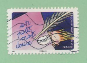 France 2014  Scott 4706 used - Greetings, un petit mot doux